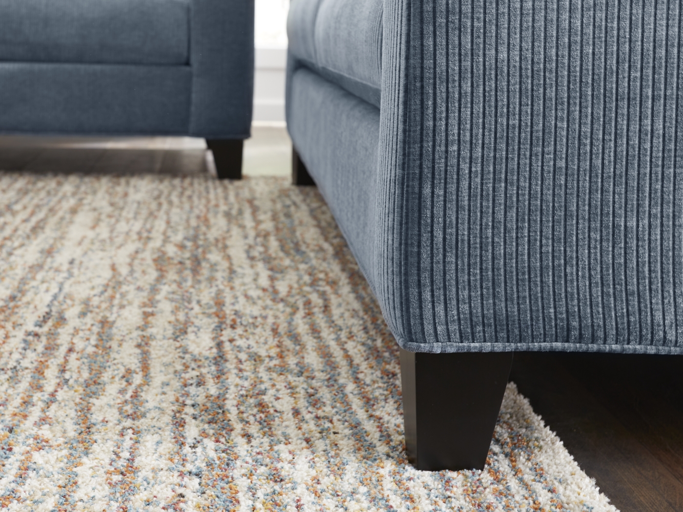 Cambria Blue 7 Pc Living Room with Gel Foam Sleeper Sofa - Thumbnail - Image 5