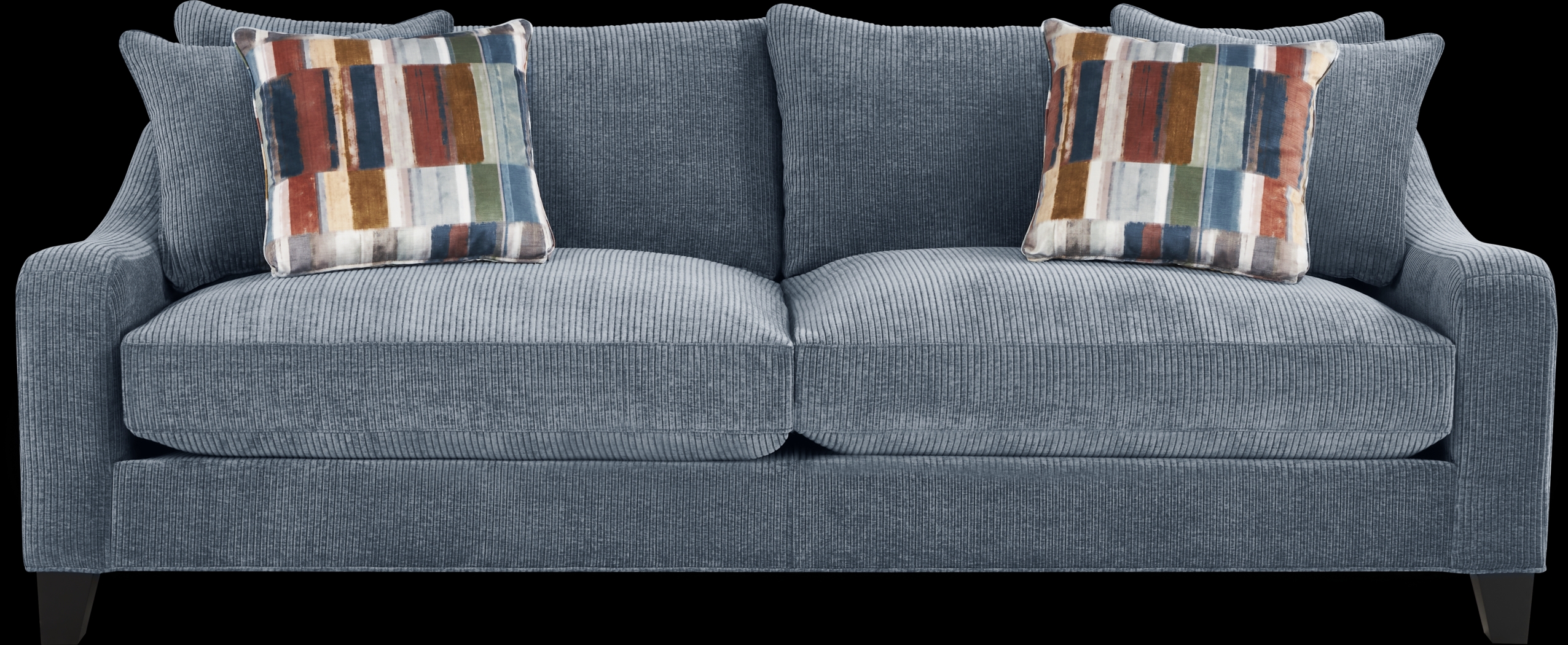 Cambria Blue 7 Pc Living Room with Gel Foam Sleeper Sofa - Thumbnail - Image 2