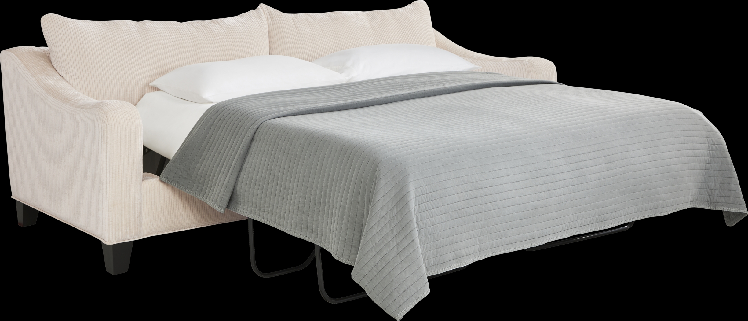 Cambria Ivory 7 Pc Living Room with Gel Foam Sleeper - Thumbnail - Image 3