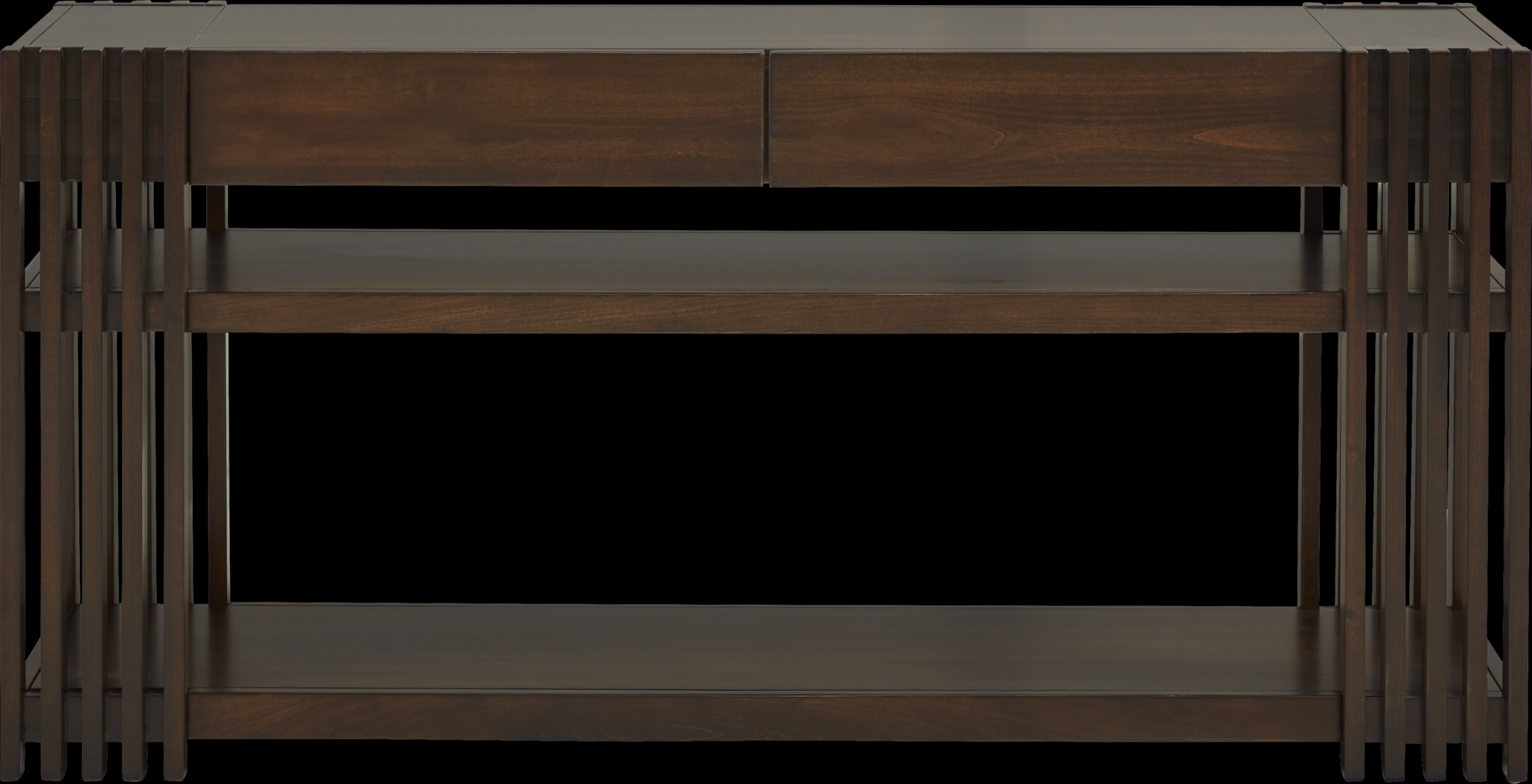 Camellia Brown Cherry Finish Console Table - Thumbnail - Image 2