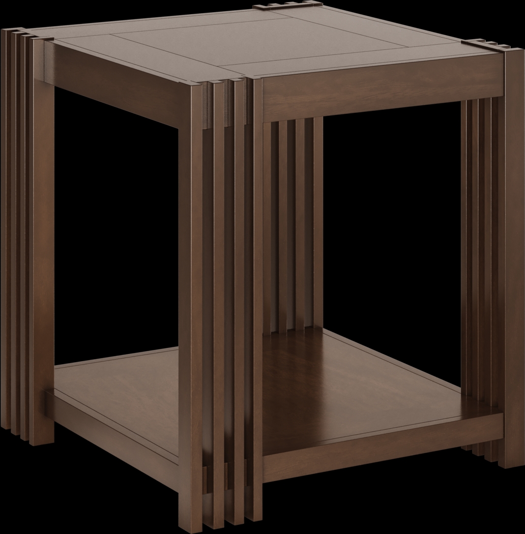 Camellia Brown Cherry Finish End Table - Thumbnail - Image 1