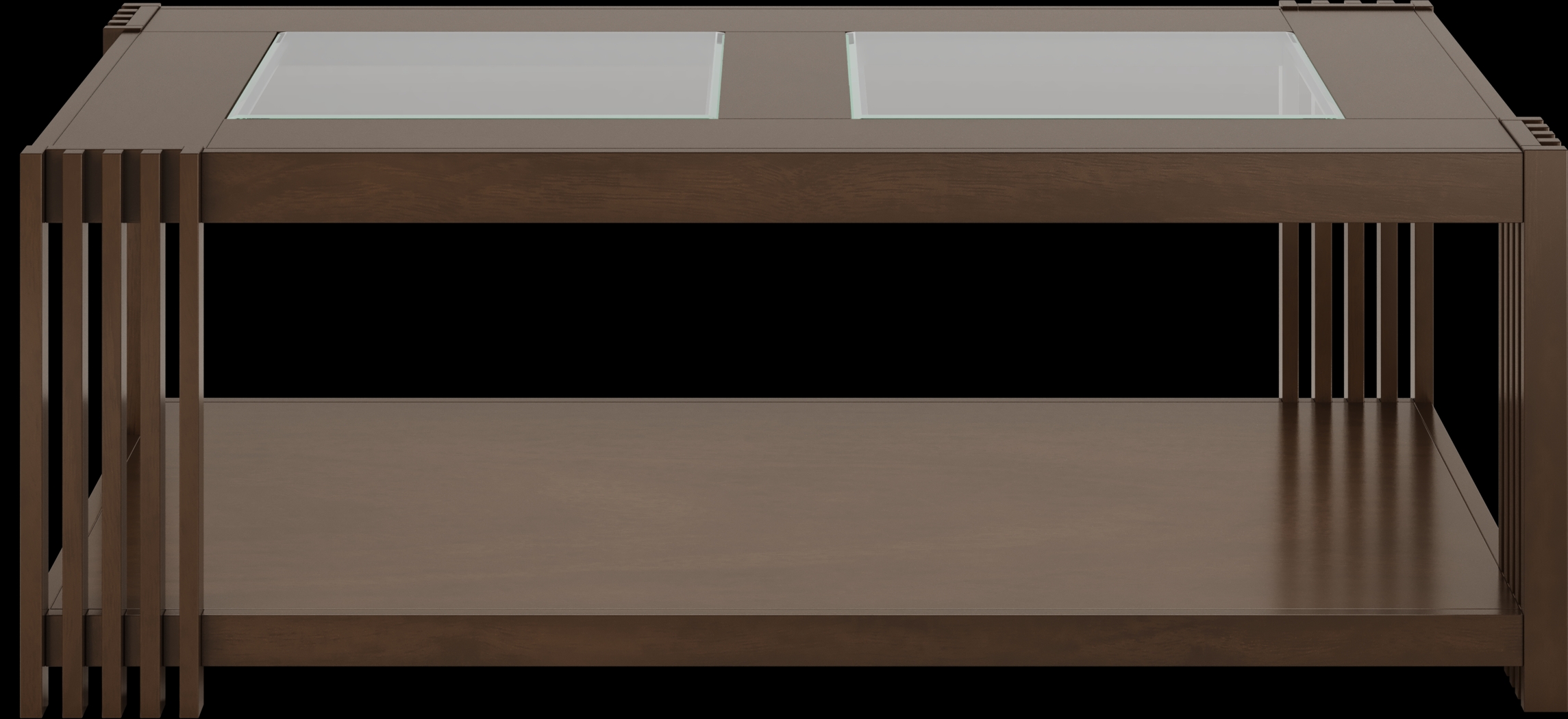 Camellia Brown Cherry Finish Rectangle Cocktail Table - Thumbnail - Image 2