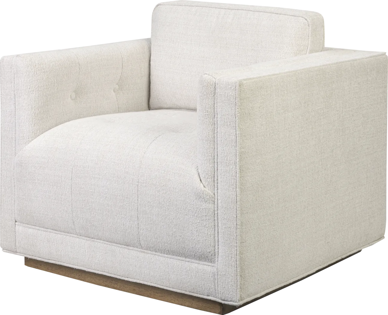 Camelot White Swivel Chair - Thumbnail - Image 1