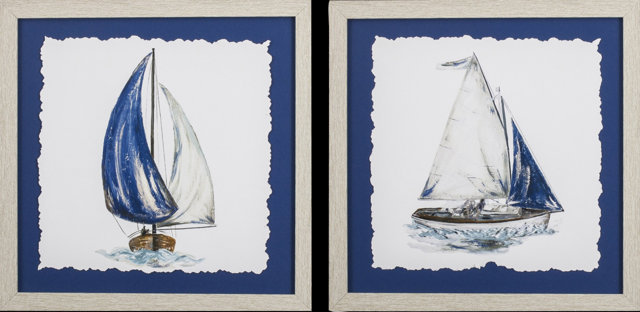 Camelthorn Blue Artwork, Set of 2 - Thumbnail - Image 1