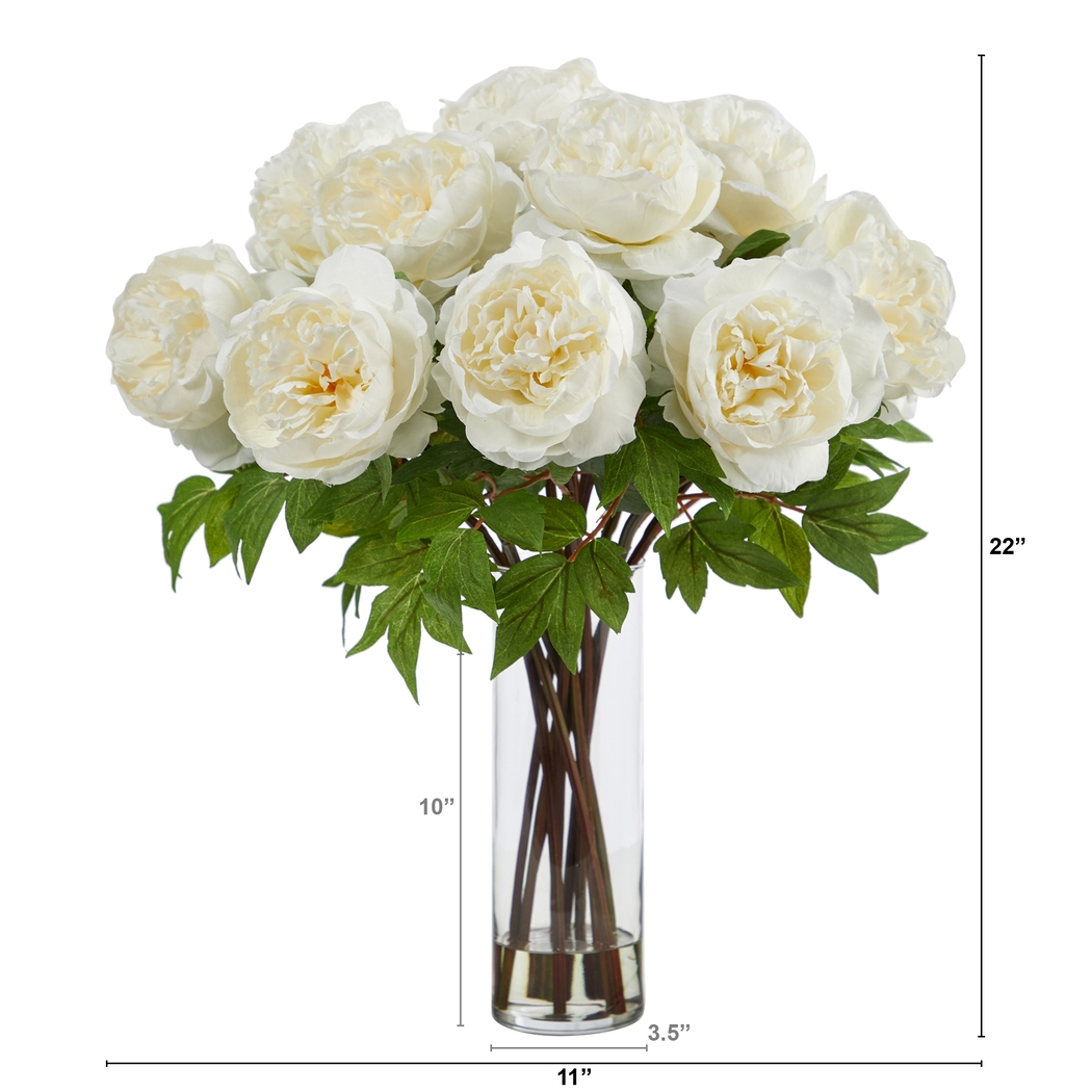 Camerota White Floral Arrangment with Vase - Thumbnail - Image 4