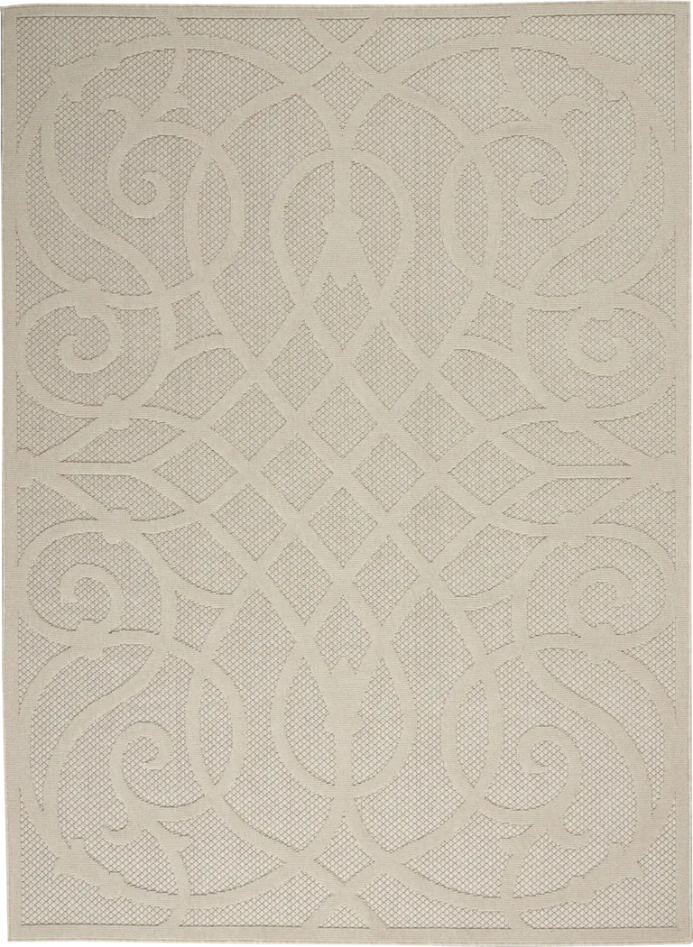 Cammie Cream 5' x 7' Indoor/Outdoor Rug - Thumbnail - Image 1