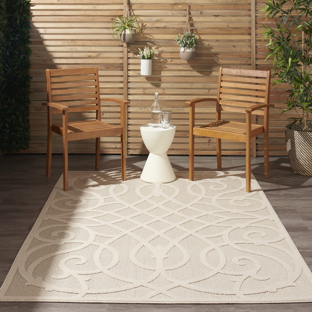 Cammie Cream 8' x 10' Indoor/Outdoor Rug - Thumbnail - Image 7