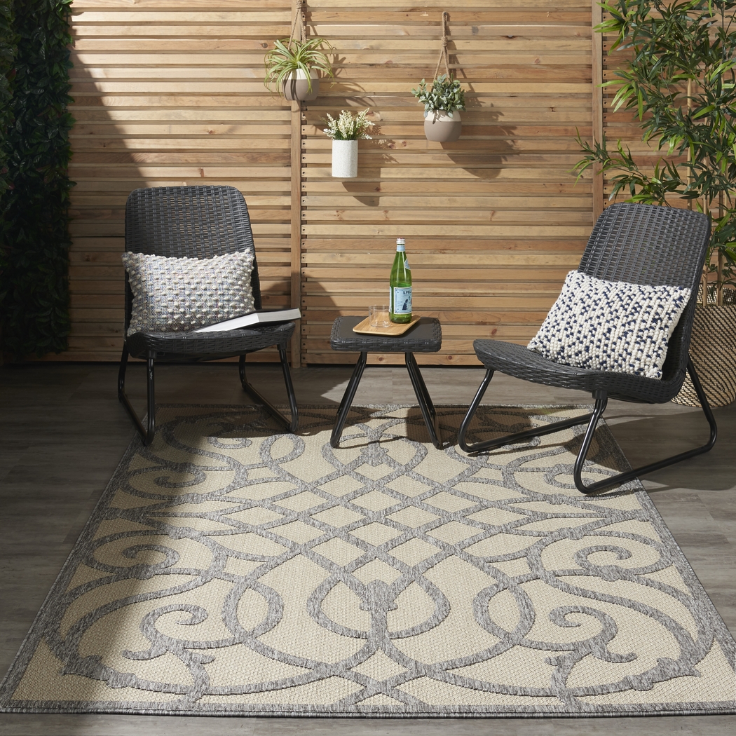 Cammie Gray 8' x 10' Indoor/Outdoor Rug - Thumbnail - Image 8