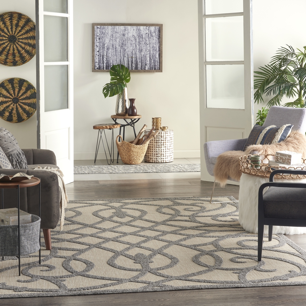 Cammie Gray 8' x 10' Indoor/Outdoor Rug - Thumbnail - Image 10