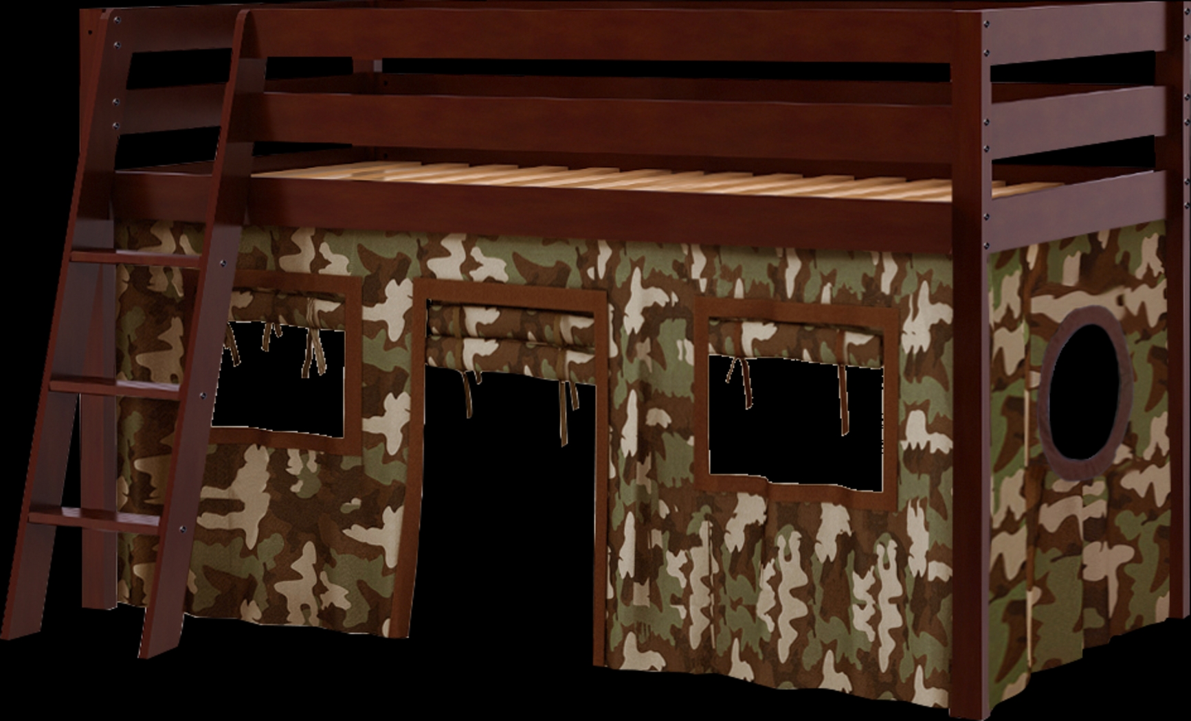 Camo Cabin Cherry Jr. Tent Loft Bed - Thumbnail - Image 1