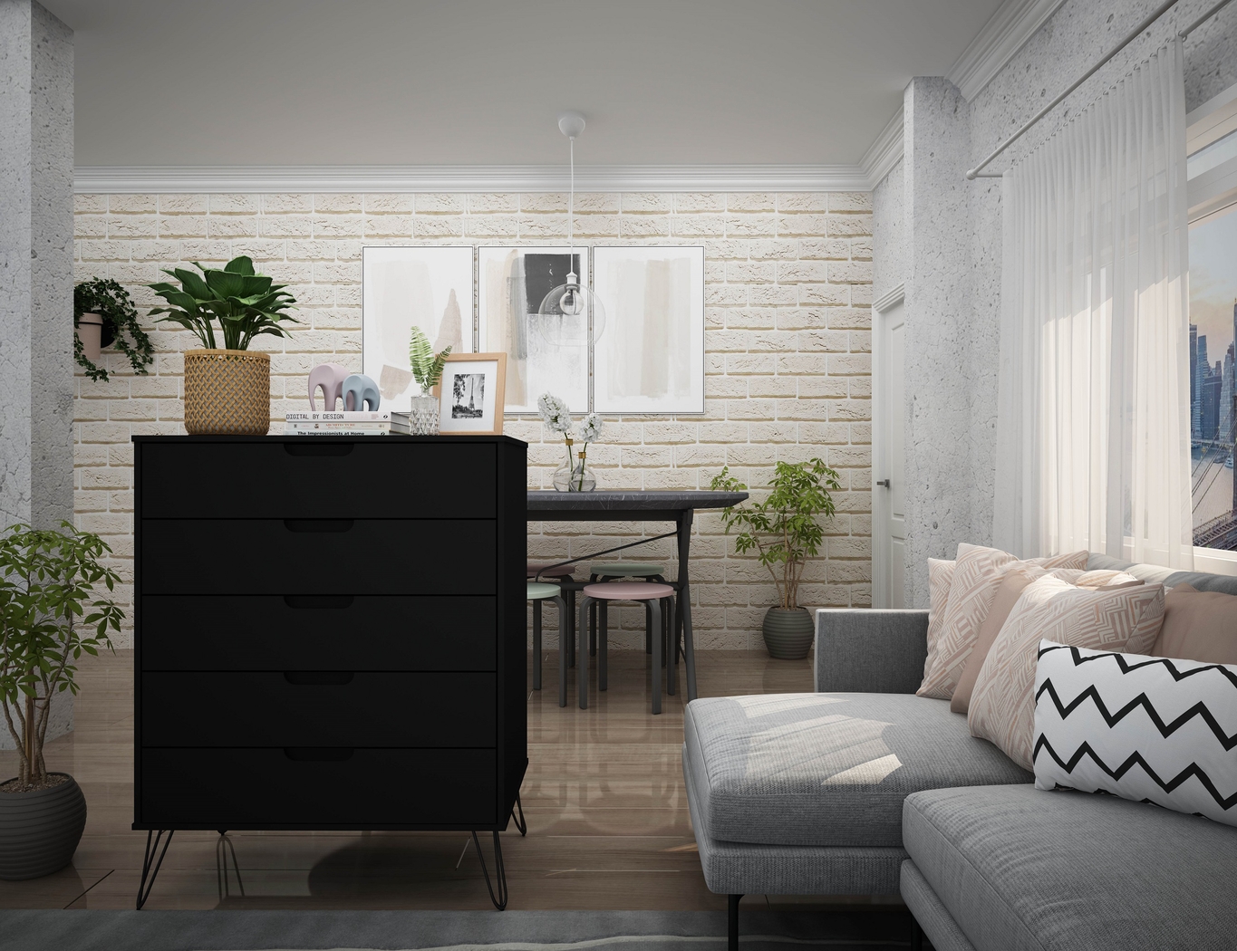 Camomile I Black Dresser - Thumbnail - Image 3