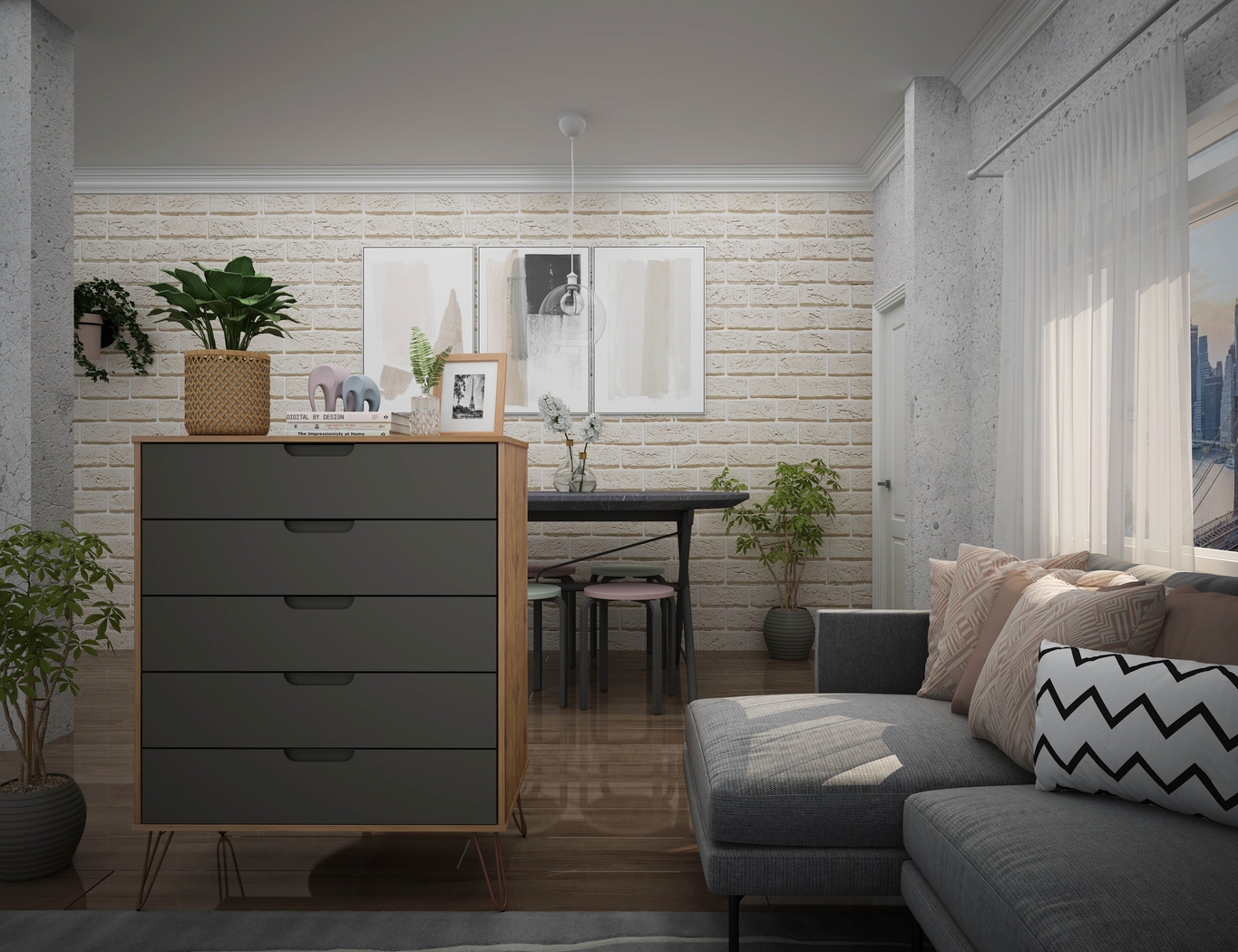 Camomile I Gray Dresser - Thumbnail - Image 3