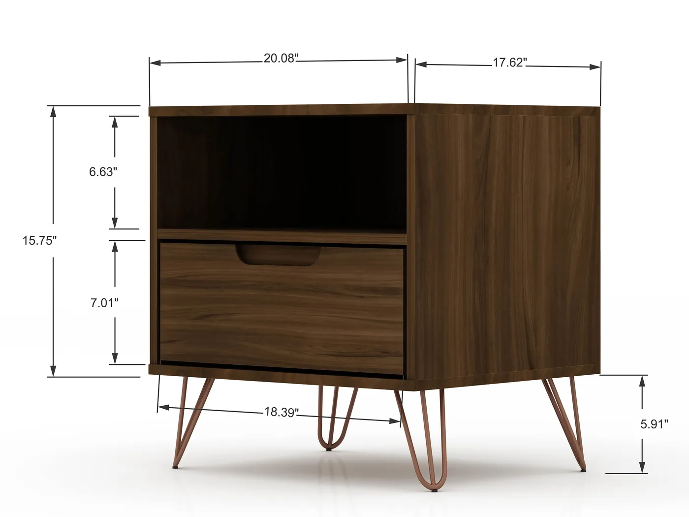 Camomile IV Brown Nightstand - Thumbnail - Image 3