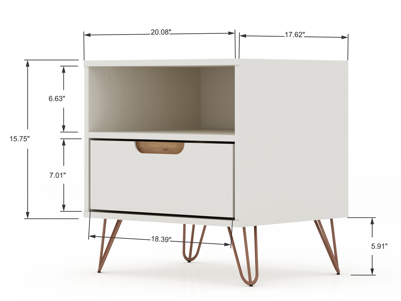 Camomile IV Off-White Nightstand - Thumbnail - Image 3