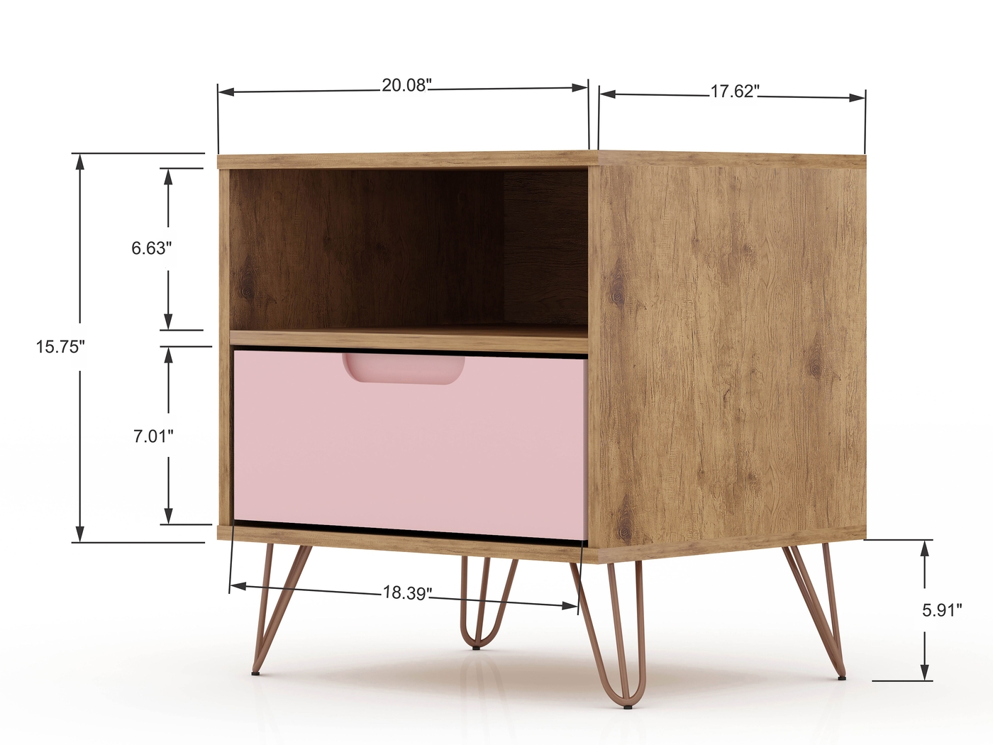 Camomile IV Pink Nightstand - Thumbnail - Image 3