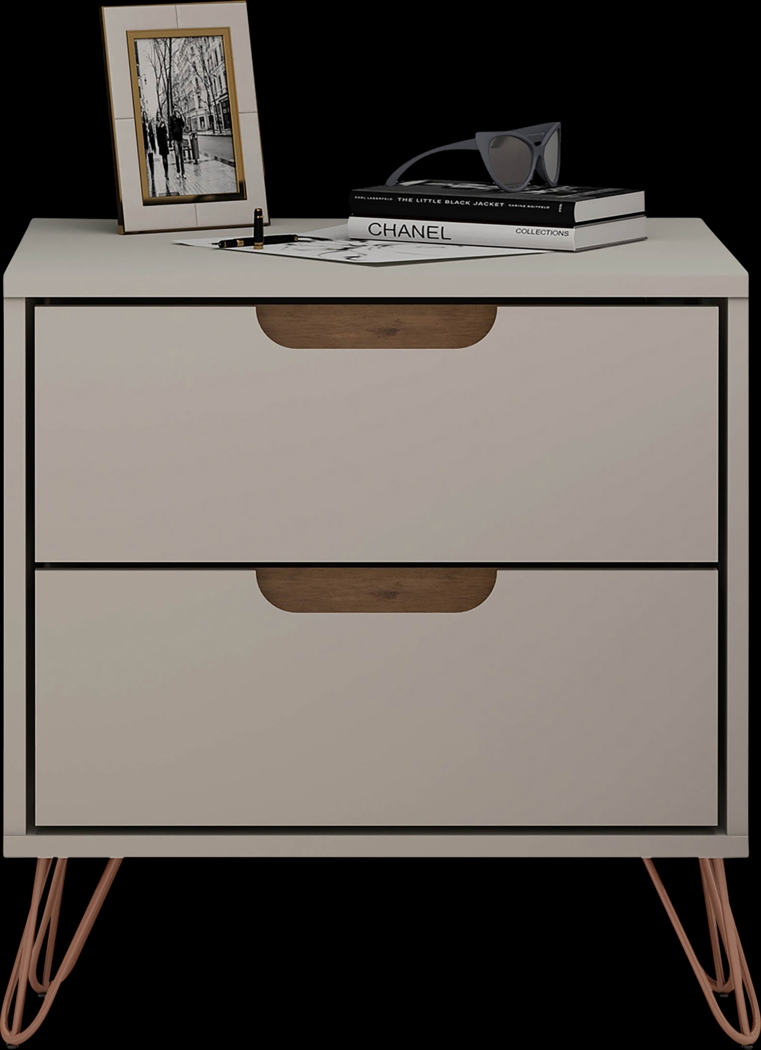 Camomile V Off-White Nightstand - Thumbnail - Image 13