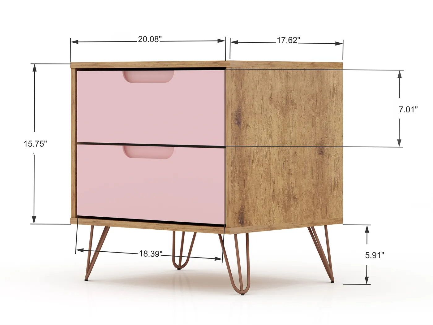 Camomile V Pink Nightstand - Thumbnail - Image 3