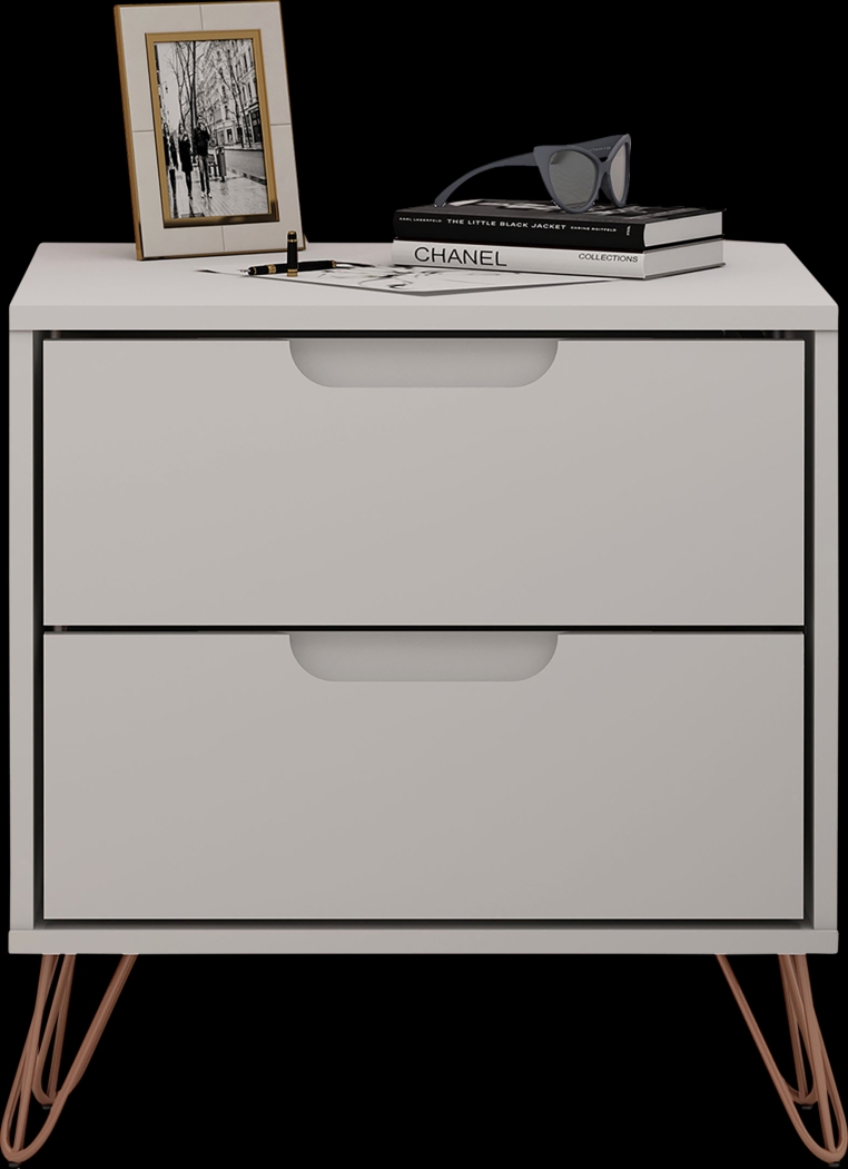 Camomile V White Nightstand - Thumbnail - Image 11