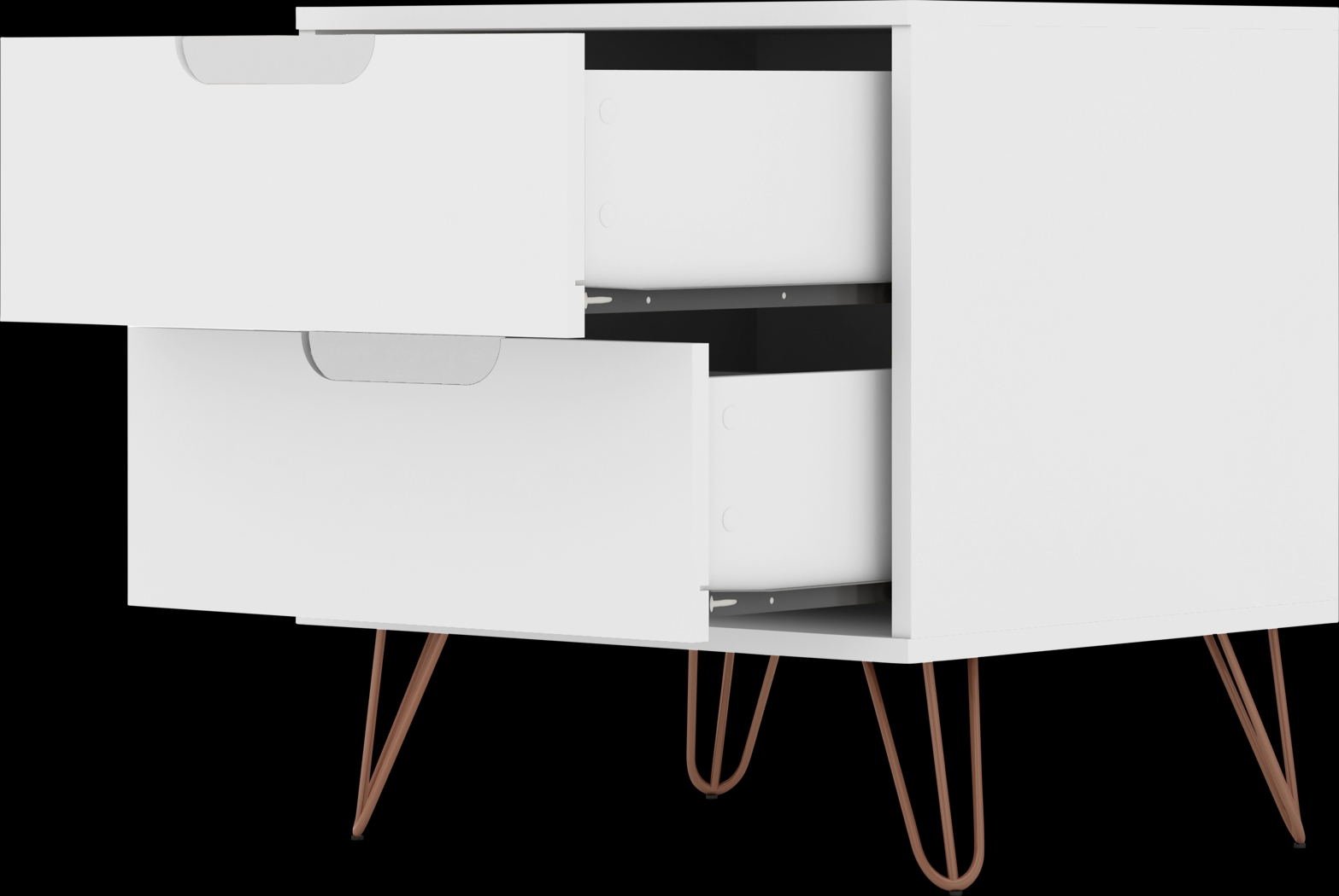 Camomile V White Nightstand - Thumbnail - Image 4