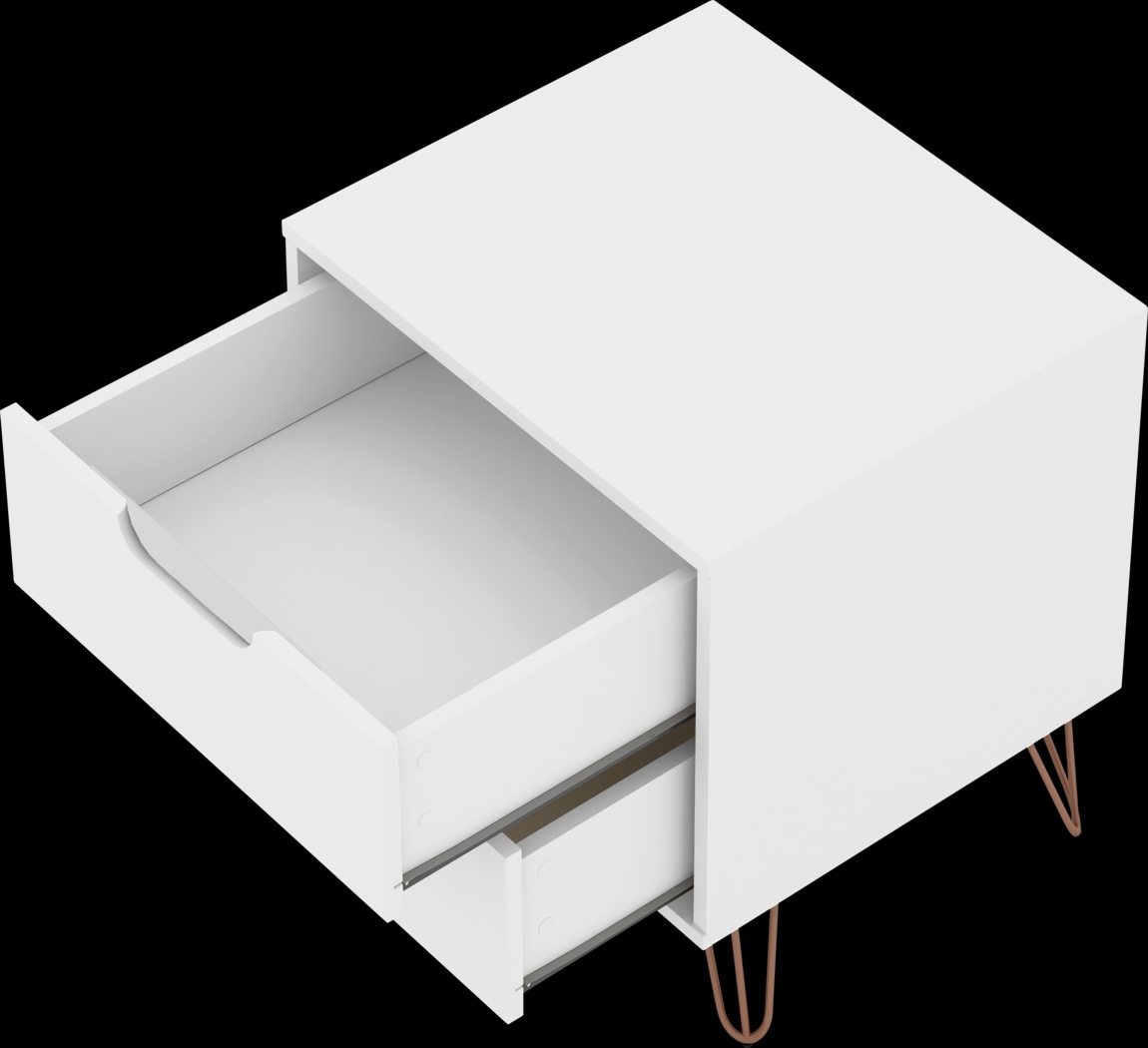 Camomile V White Nightstand - Thumbnail - Image 5