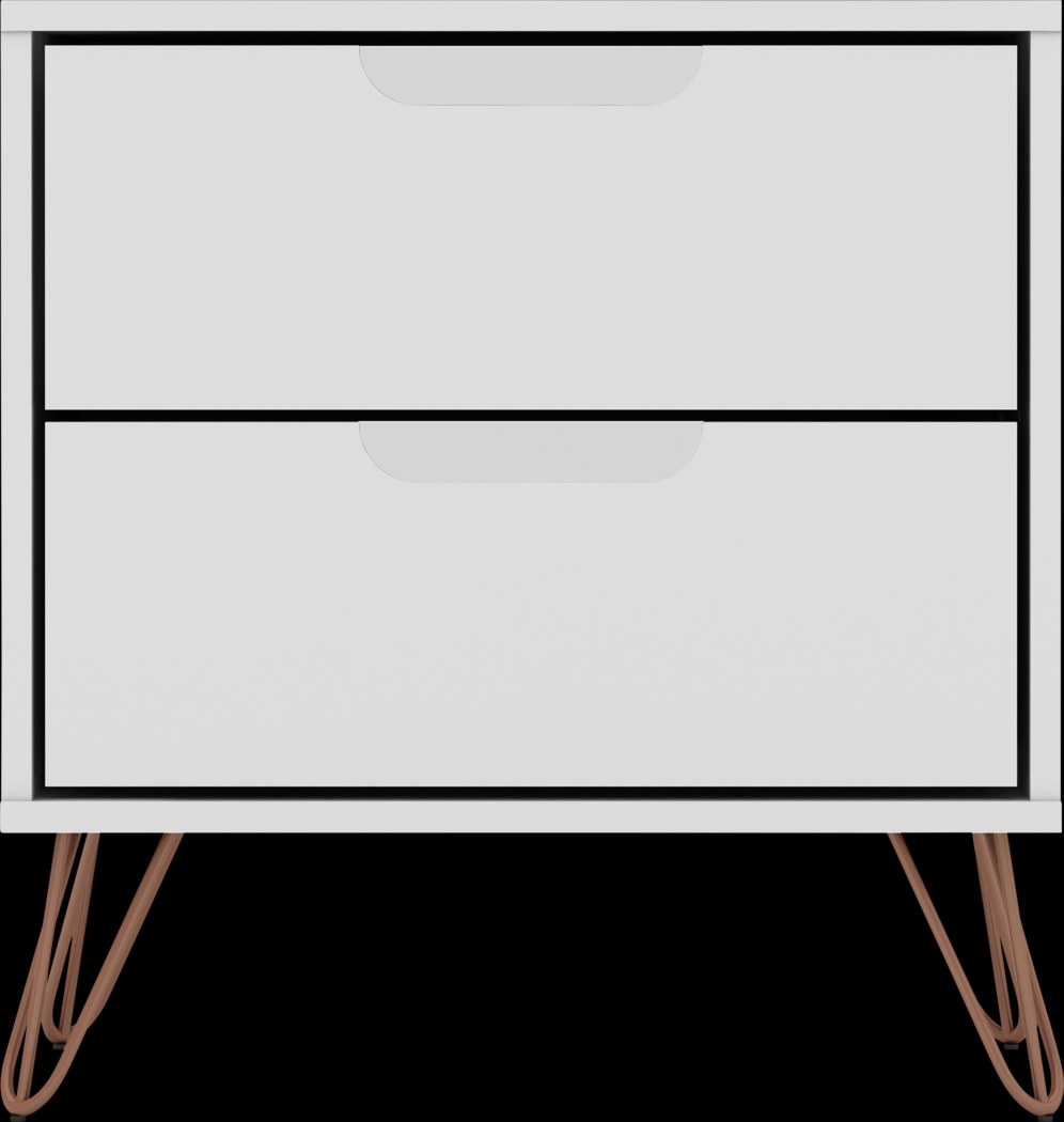 Camomile V White Nightstand - Thumbnail - Image 1