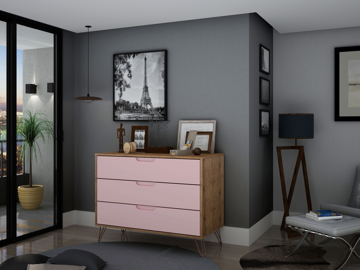 Camomile VI Pink Dresser - Thumbnail - Image 2