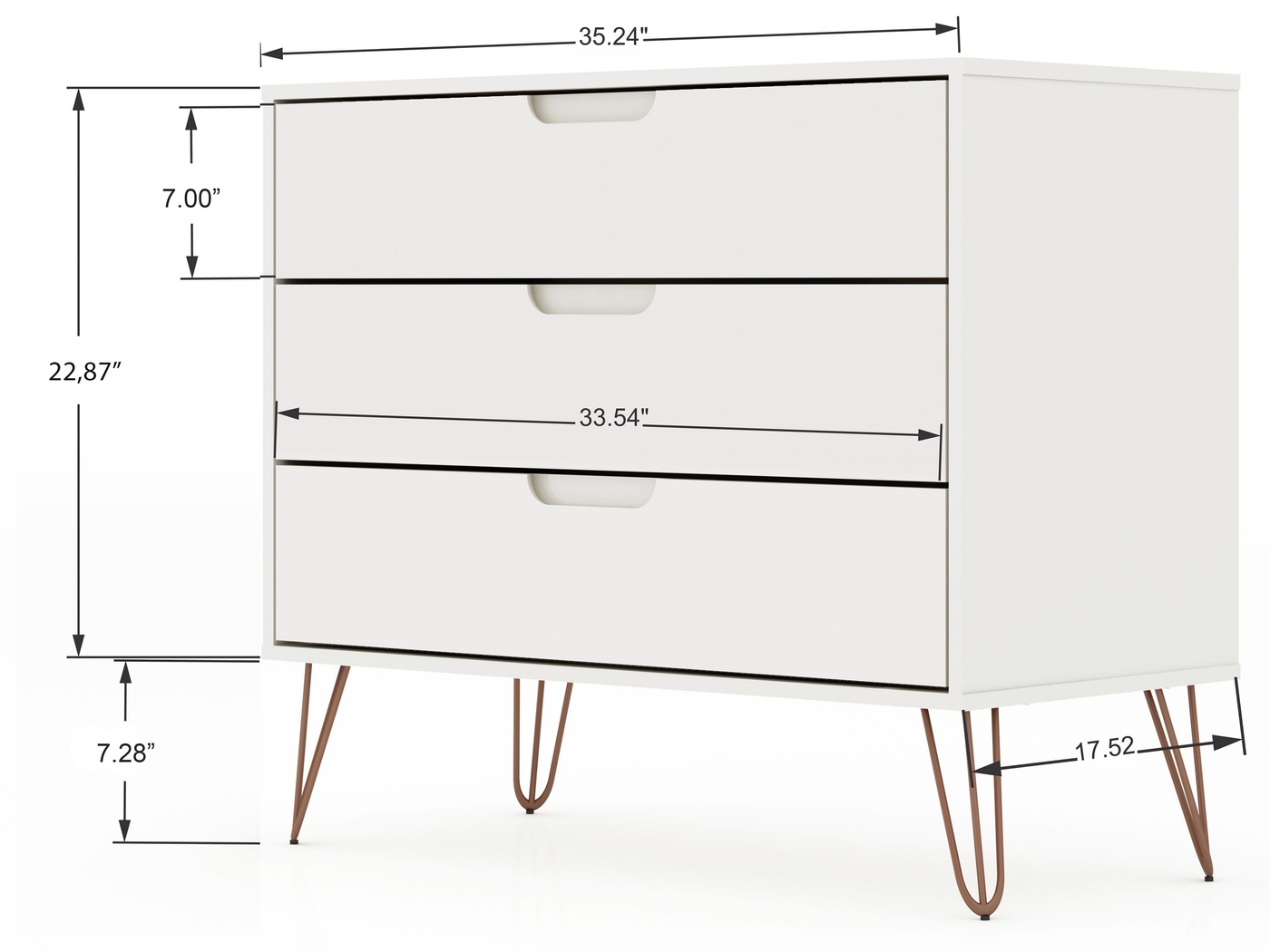 Camomile VI White Dresser - Thumbnail - Image 3