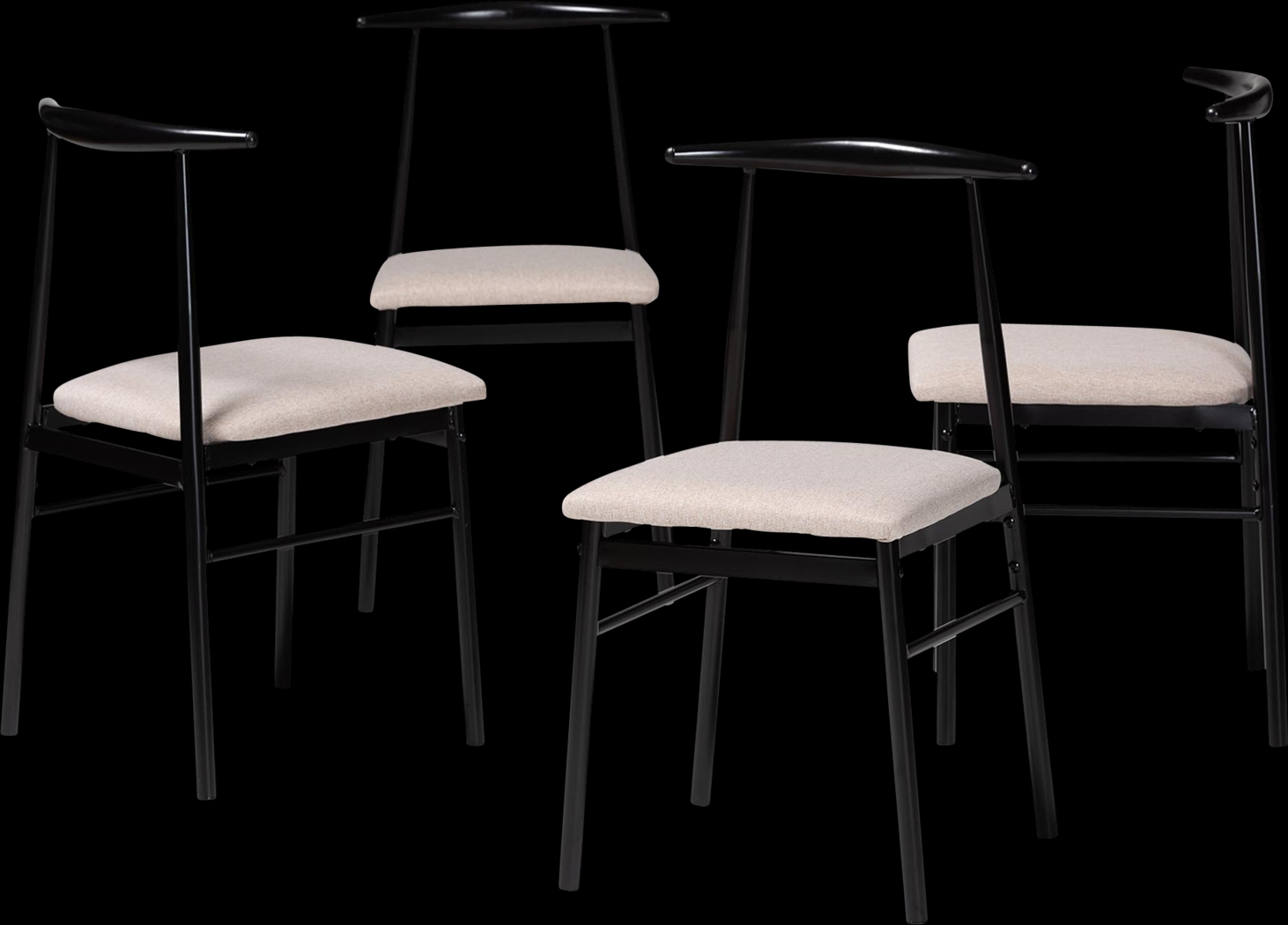 Camphausen Beige Dining Chair, Set of 4 - Thumbnail - Image 1