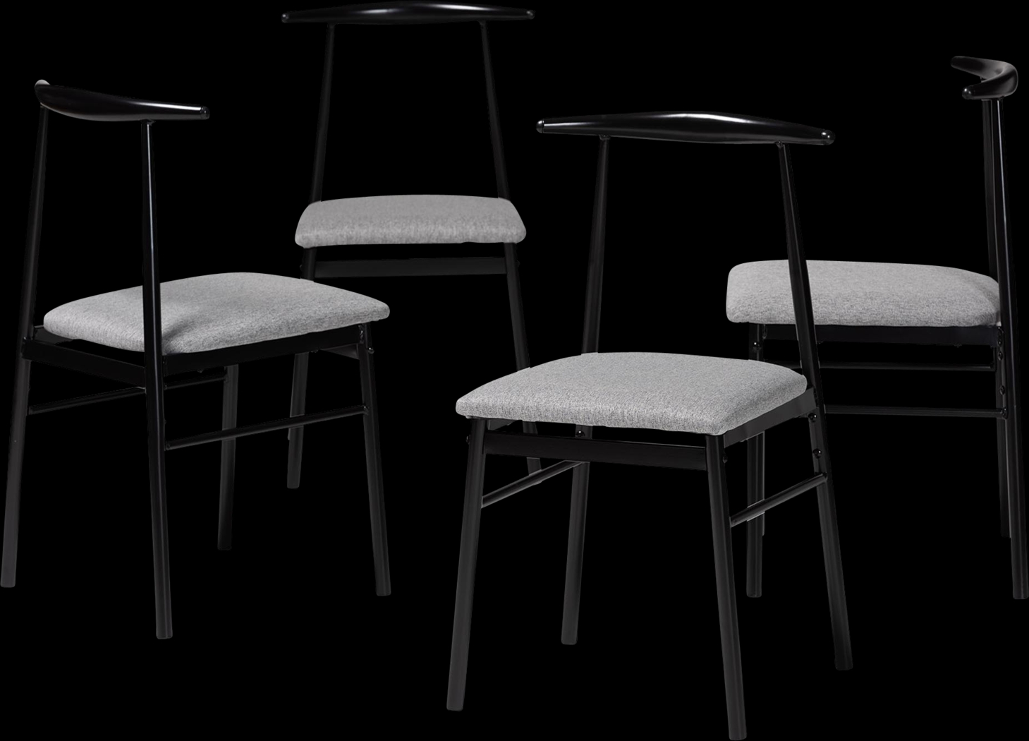 Camphausen Gray Dining Chair, Set of 4 - Thumbnail - Image 1