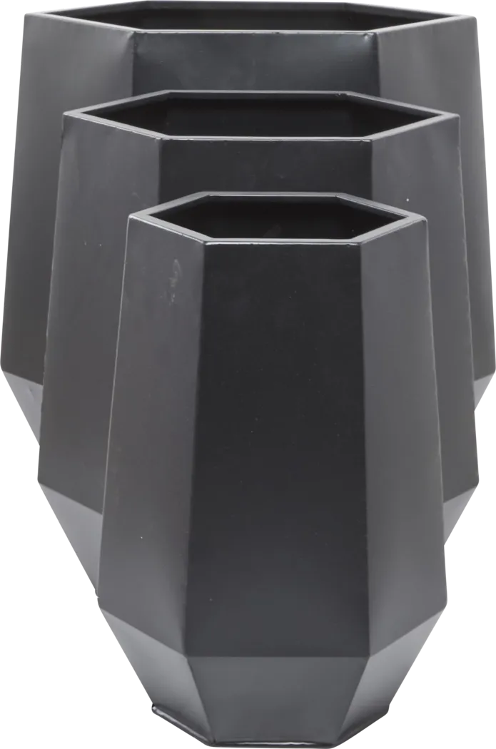 Camren Black Planter, Set of 3 - Image 7
