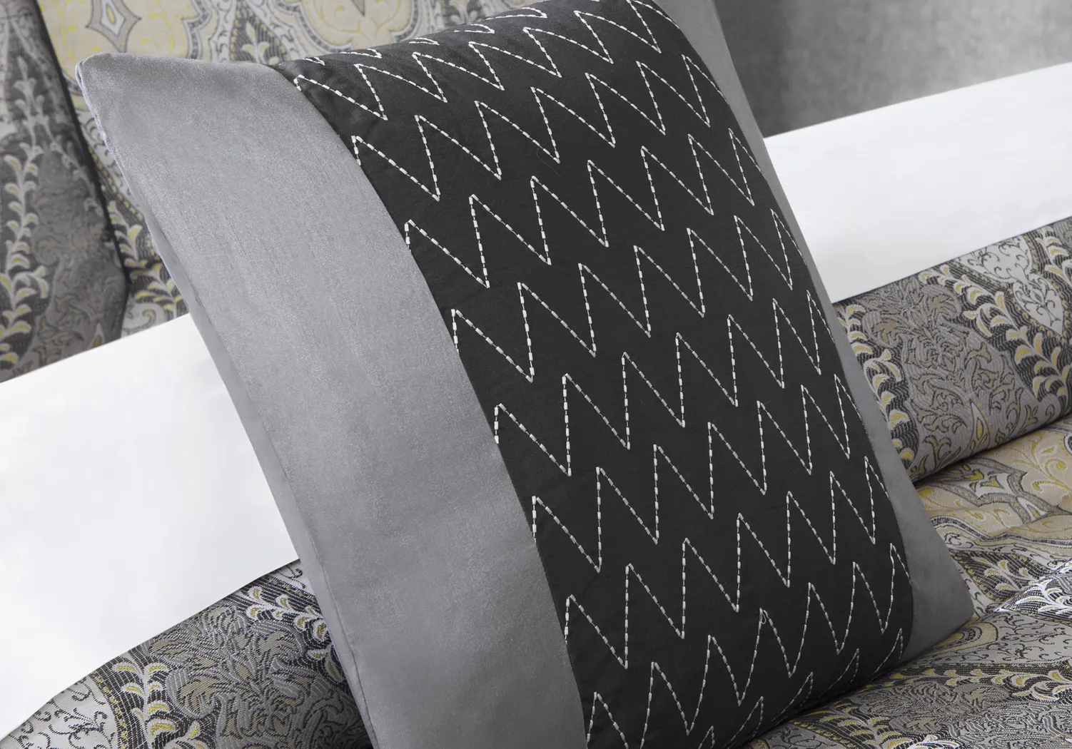 Camryn Gray 12 Pc Queen Comforter Set - Thumbnail - Image 3