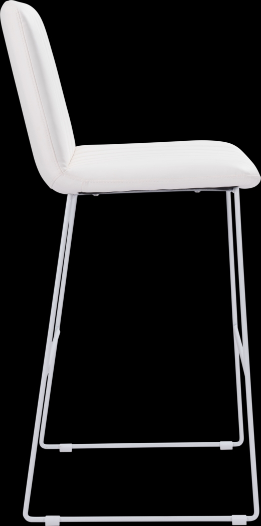 Camulet White Bar Height Stool, Set of 2 - Thumbnail - Image 3