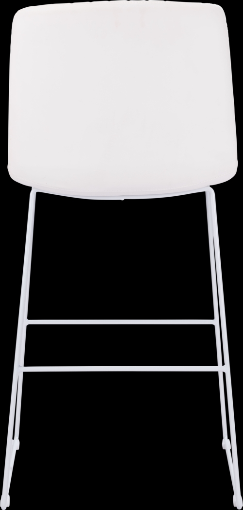 Camulet White Bar Height Stool, Set of 2 - Thumbnail - Image 5