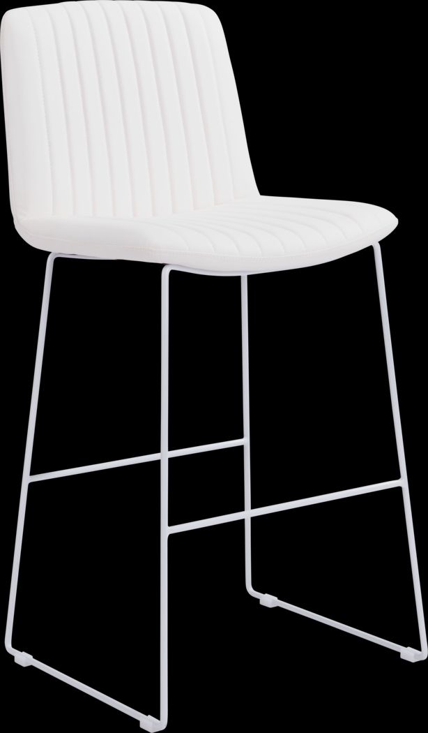 Camulet White Bar Height Stool, Set of 2 - Thumbnail - Image 7