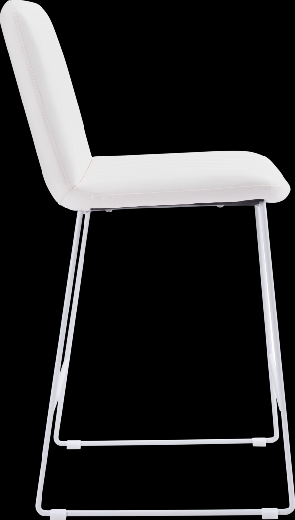 Camulet White Counter Height Stool, Set of 2 - Thumbnail - Image 4