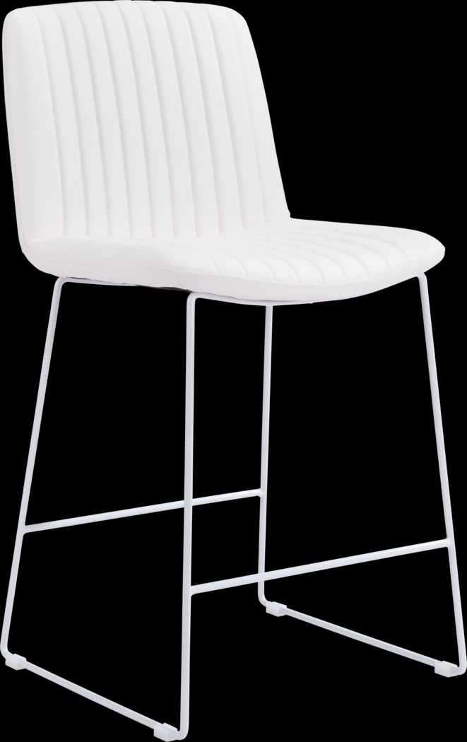 Camulet White Counter Height Stool, Set of 2 - Thumbnail - Image 8