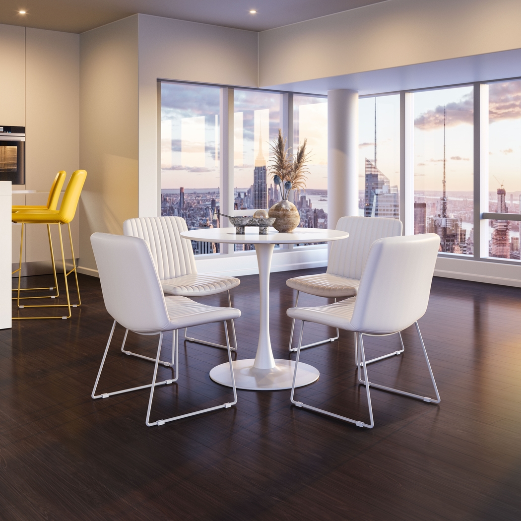 Camulet White Dining Chair, Set of 2 - Thumbnail - Image 3