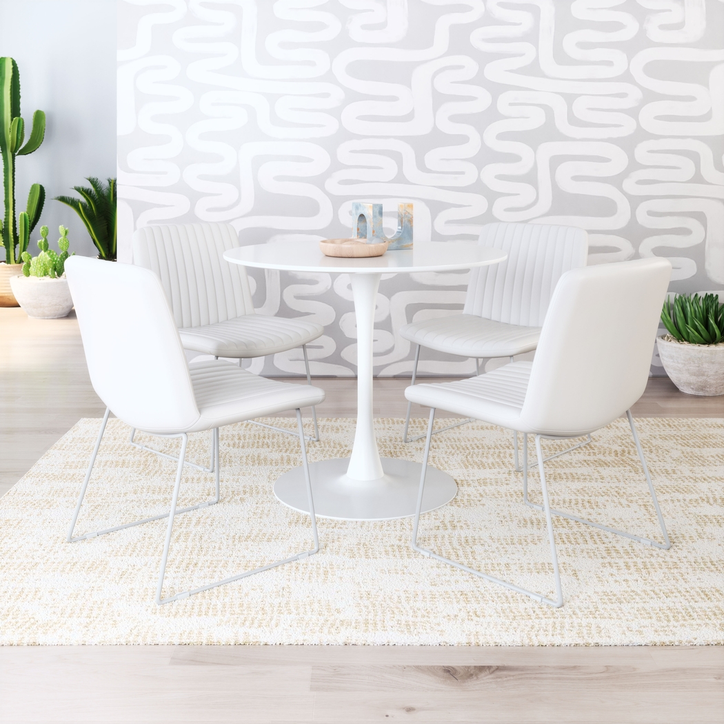 Camulet White Dining Chair, Set of 2 - Thumbnail - Image 5