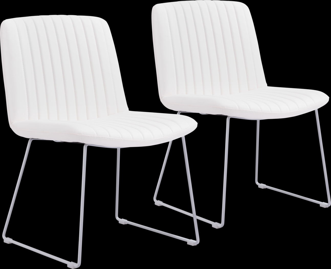 Camulet White Dining Chair, Set of 2 - Thumbnail - Image 1