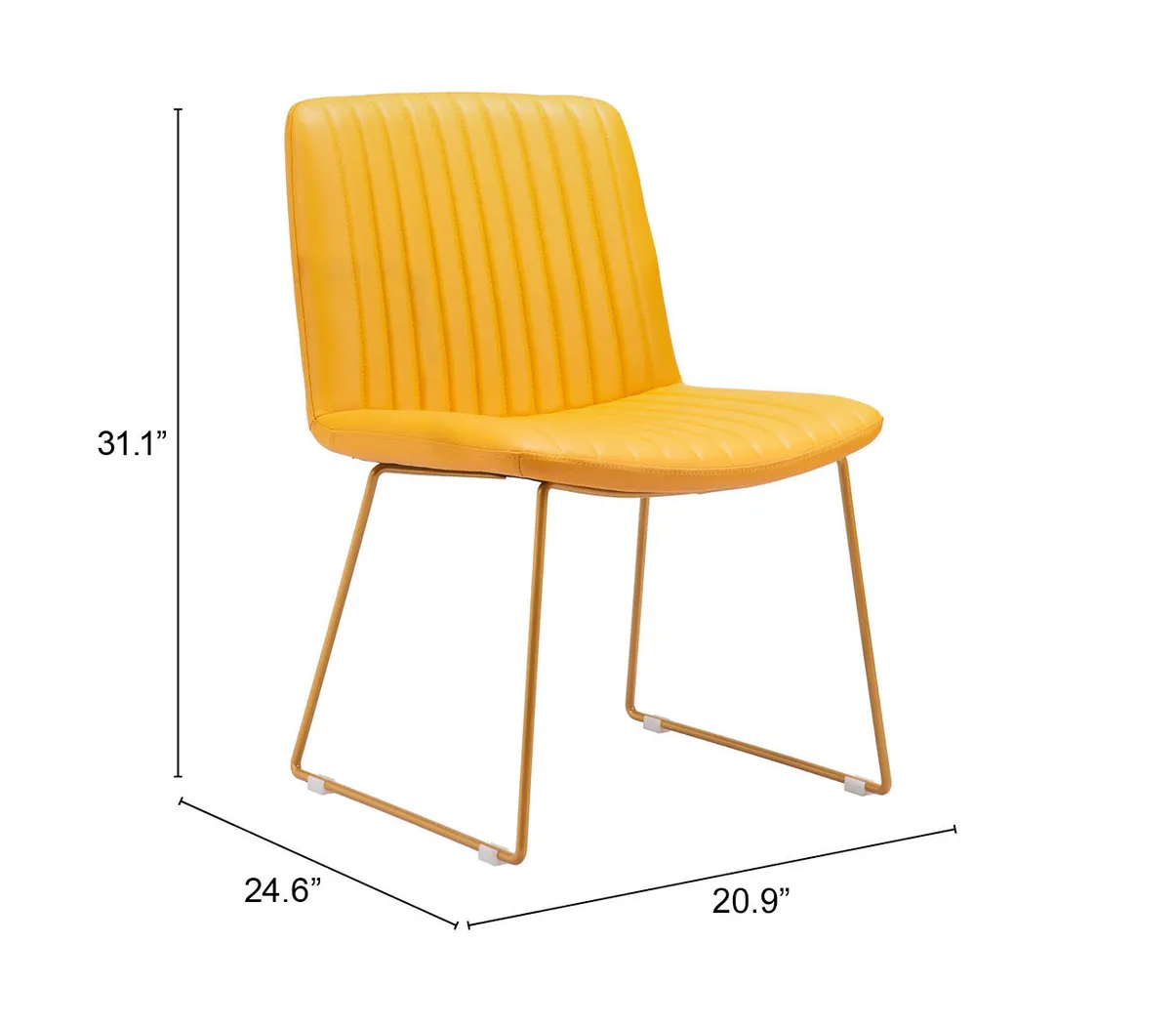 Camulet Yellow Dining Chair, Set of 2 - Thumbnail - Image 9