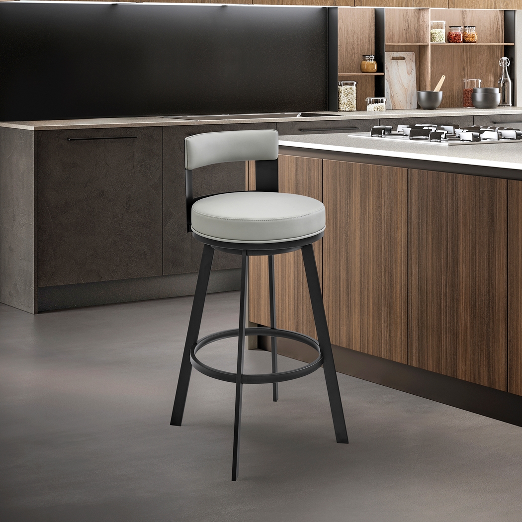 Camver Gray Swivel Barstool - Thumbnail - Image 2