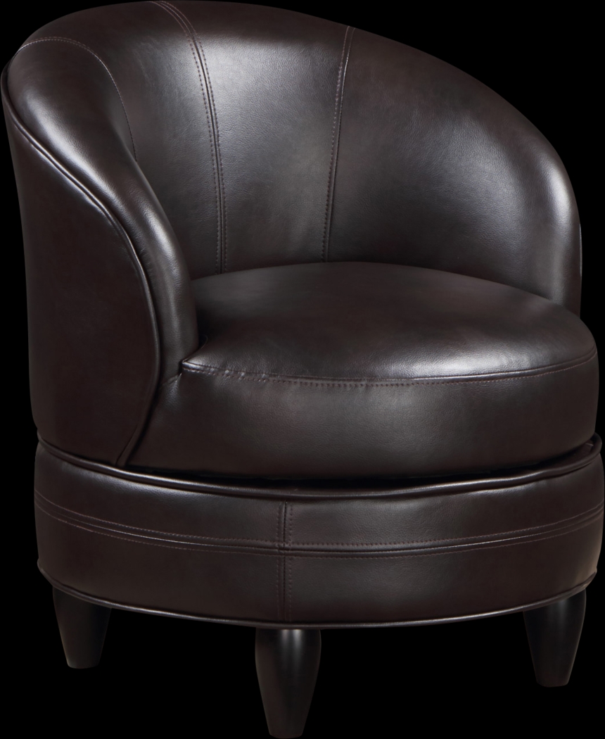 Camwick Brown Swivel Accent Chair - Thumbnail - Image 1