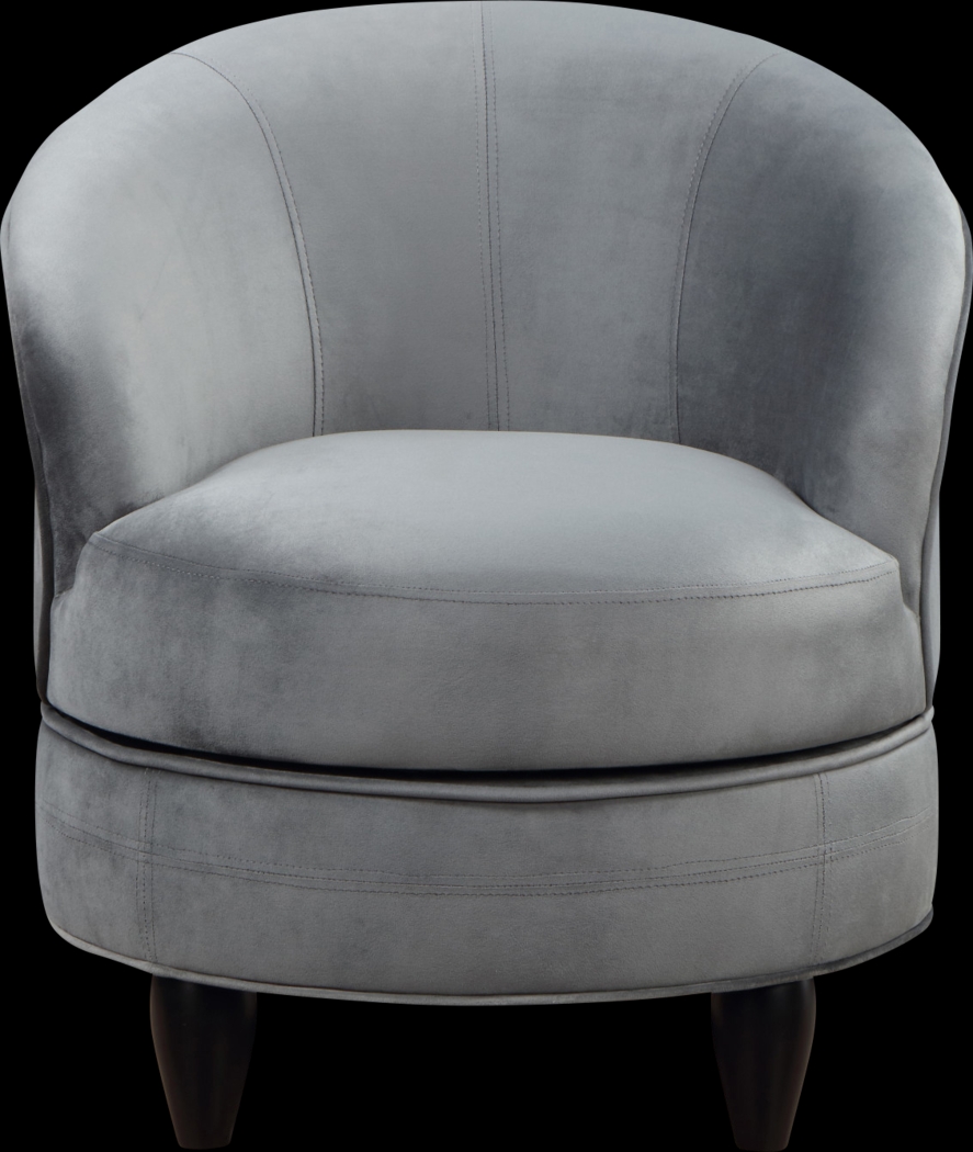 Camwick Light Gray Swivel Accent Chair - Thumbnail - Image 2