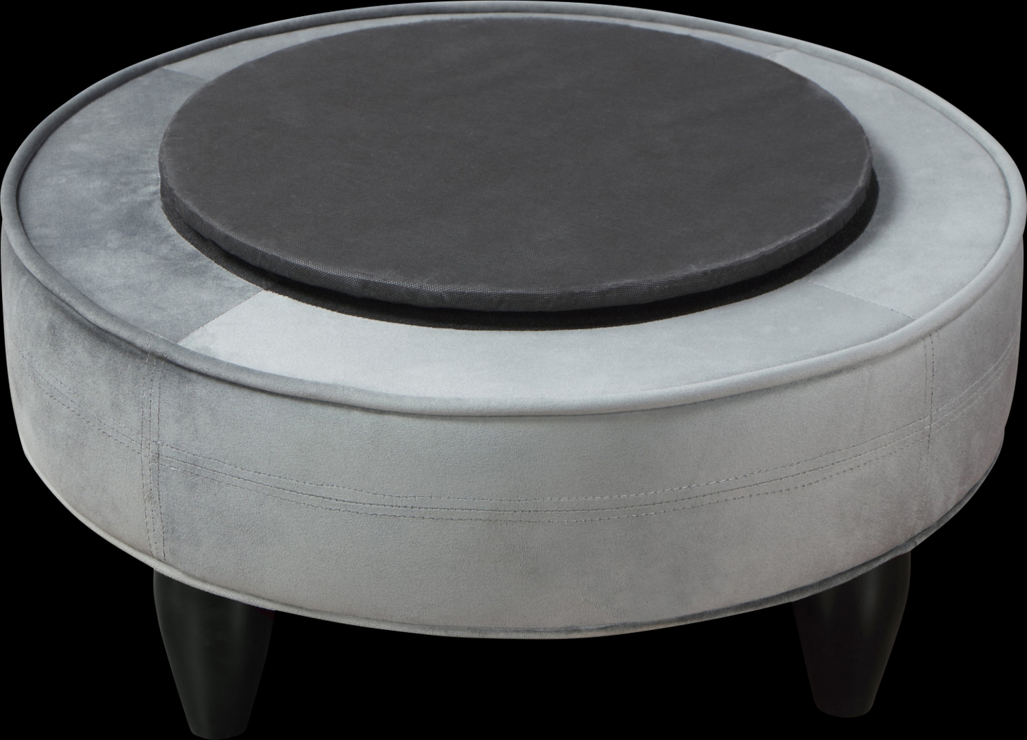 Camwick Light Gray Swivel Accent Chair - Thumbnail - Image 3