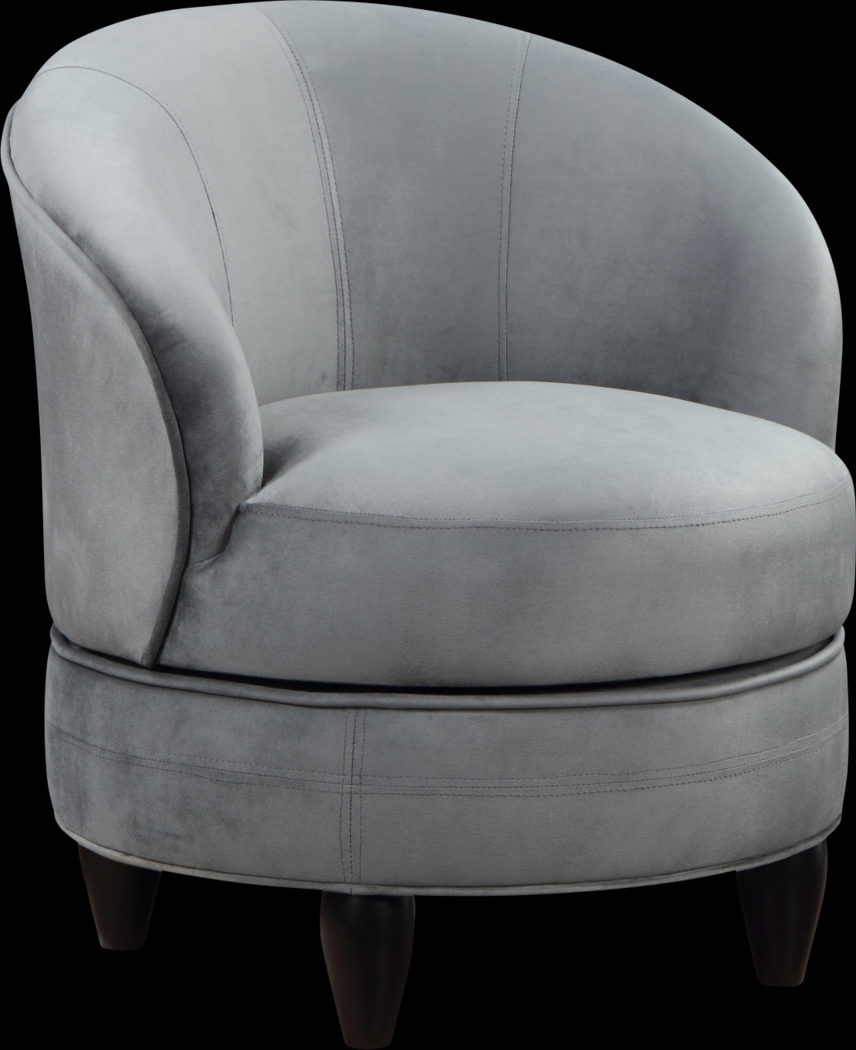 Camwick Light Gray Swivel Accent Chair - Thumbnail - Image 1