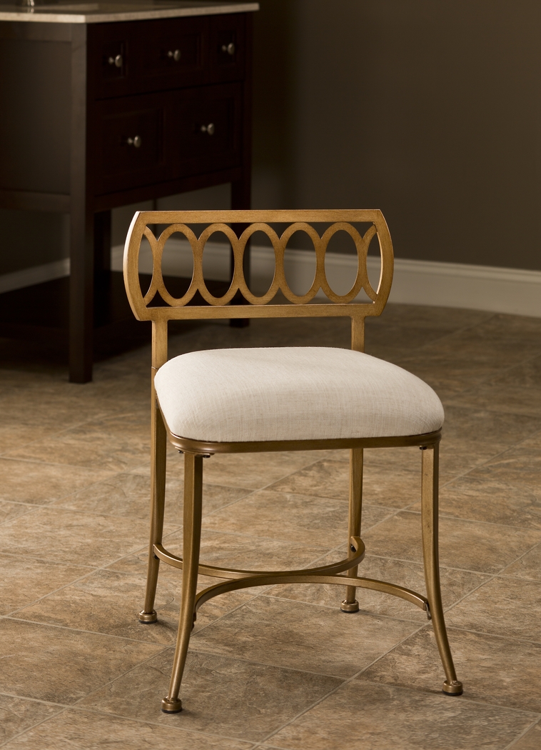 Canal Street Cream Vanity Stool - Thumbnail - Image 2