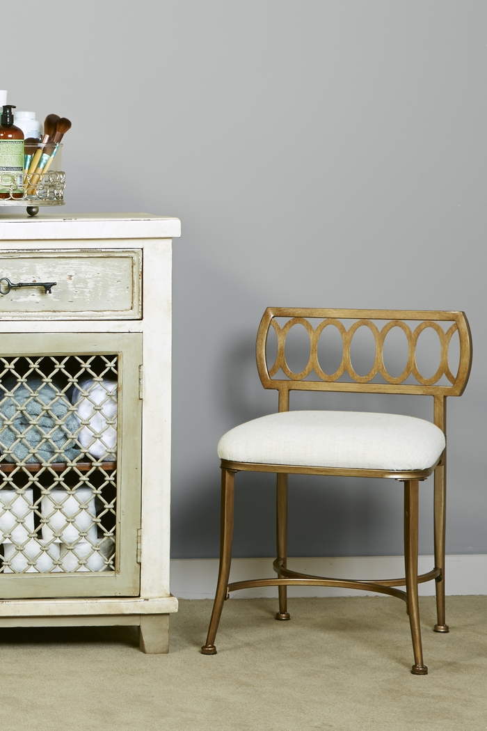 Canal Street Cream Vanity Stool - Thumbnail - Image 5