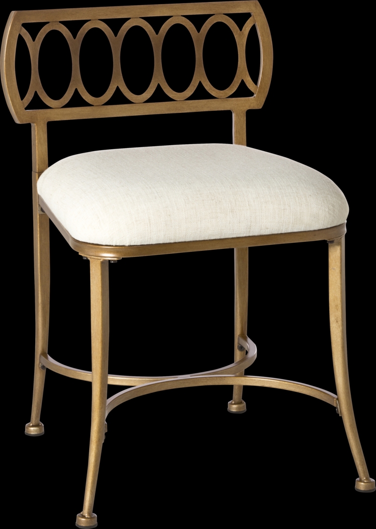 Canal Street Cream Vanity Stool - Thumbnail - Image 1