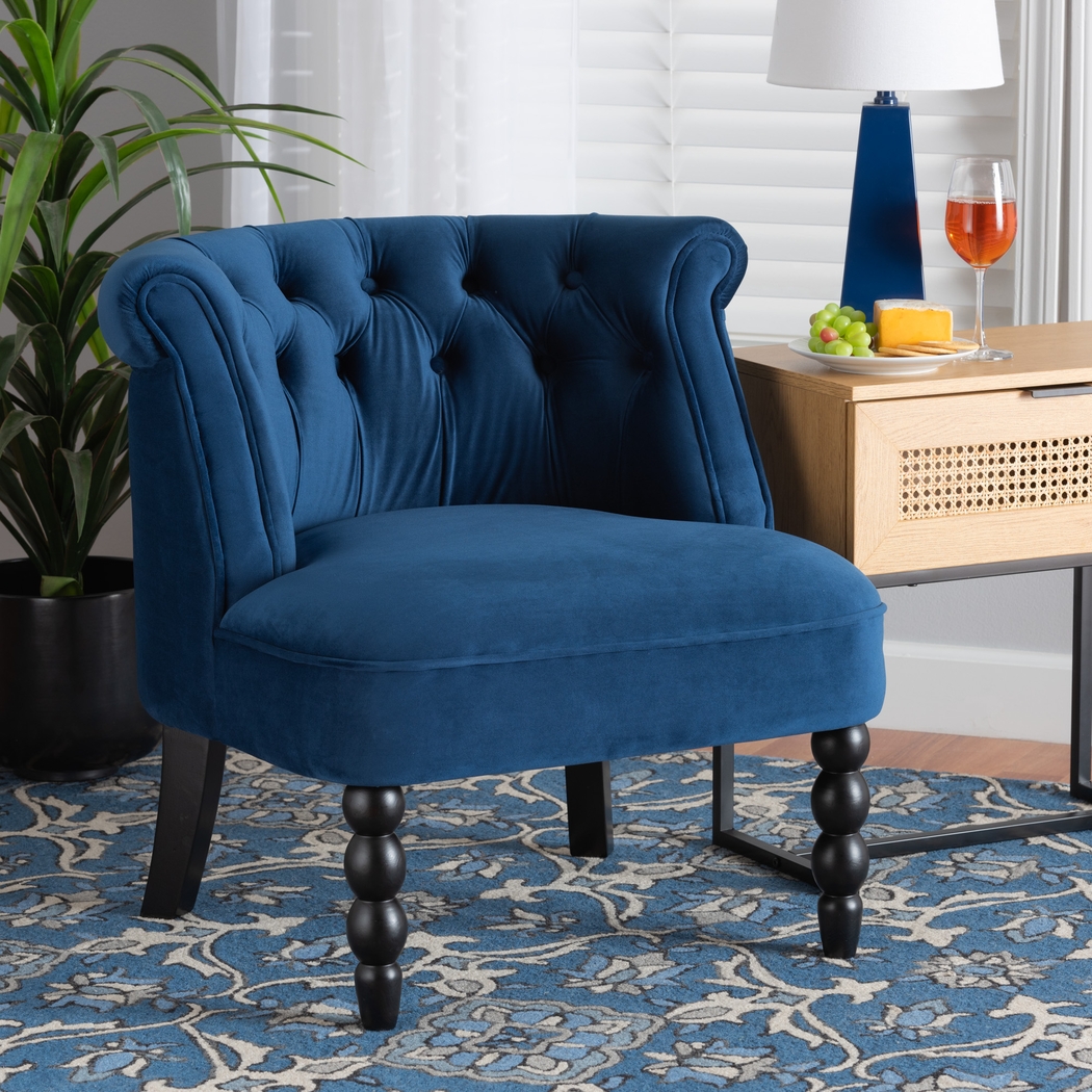 Cananea Navy Accent Chair - Thumbnail - Image 2