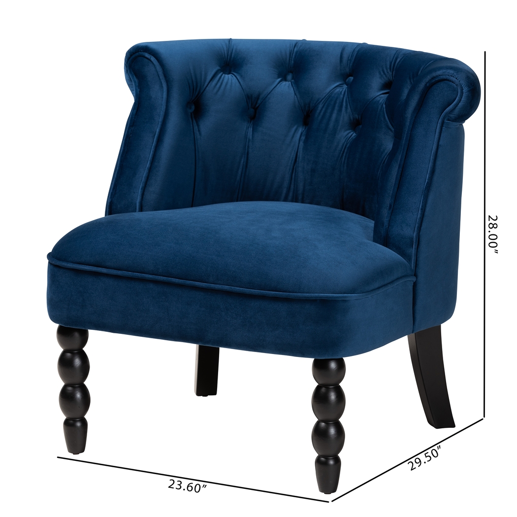 Cananea Navy Accent Chair - Thumbnail - Image 10